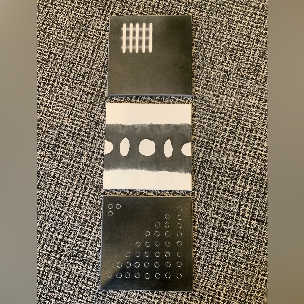 Abstract Black and White Art Tiles
